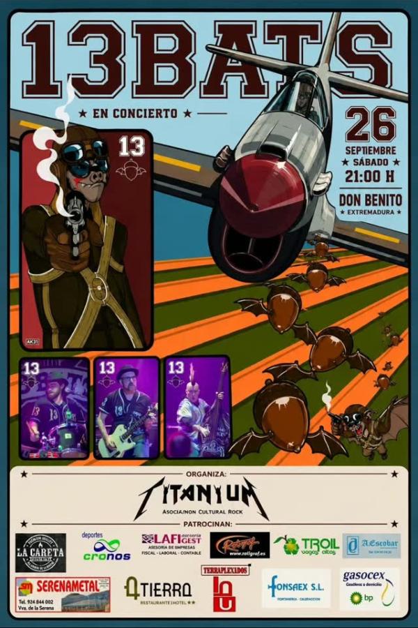13 Bats en Don Benito poster
