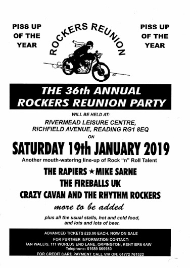 36th Rockers Reunion Winter Party 2019 poster