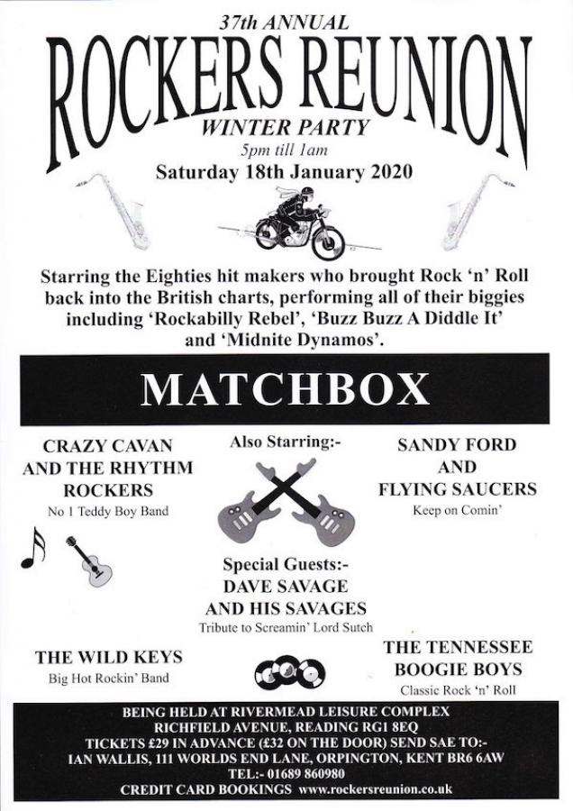 37th Annual Rockers Reunion Winter Party poster