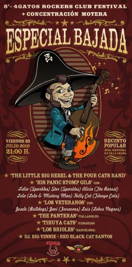VIII 4 Gatos Rockers Club Festival 2010 — Especial Bajada poster