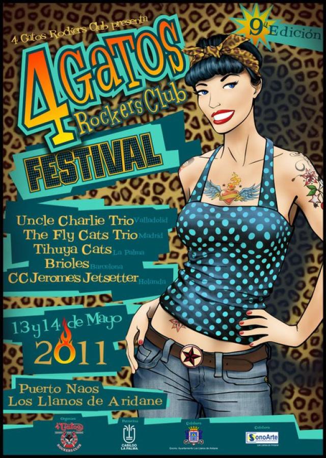 IX 4 Gatos Rockers Club Festival 2011 poster