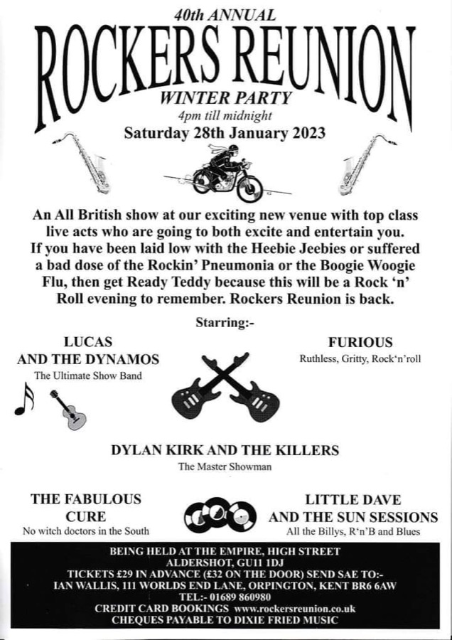 40th Rockers Reunion Winter Party 2023 poster