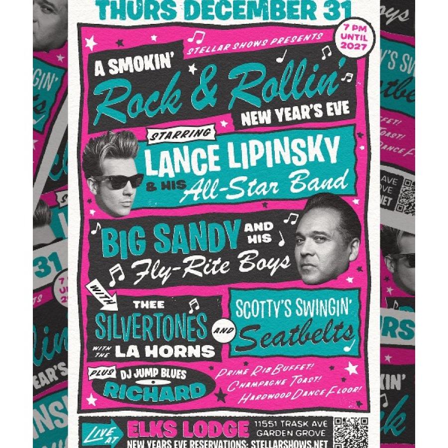 A Smokin' Rock & Rollin' New Year's Eve at Garden Grove Elks Lodge poster