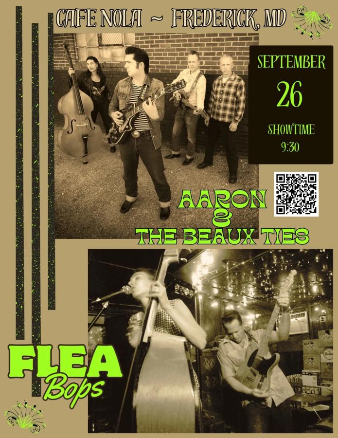 Aaron & The Beaux Ties + Flea Bops at Cafe Nola poster