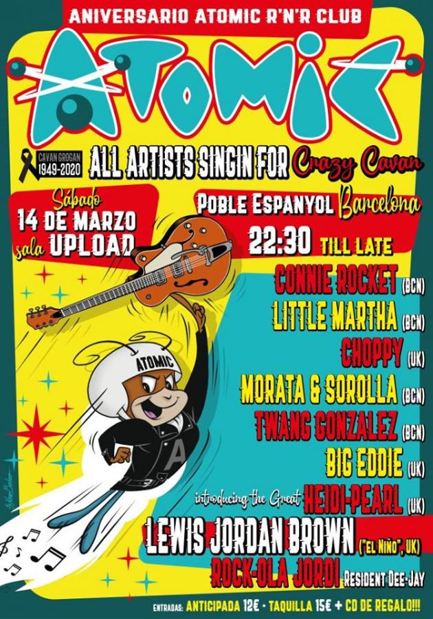 Aniversario Atomic R'n'R Club Barcelona poster