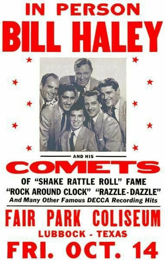 Bill Haley & His Comets — Lubbock 1955 poster