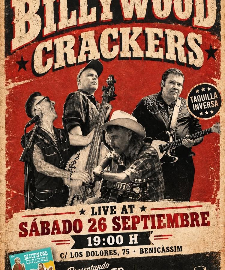 Billywood Crackers at Pub Jinete Pálido, Benicàssim poster