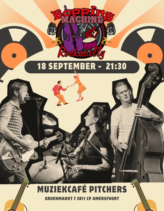 Bopping Machine at Muziekcafe Pitchers, Amersfoort poster