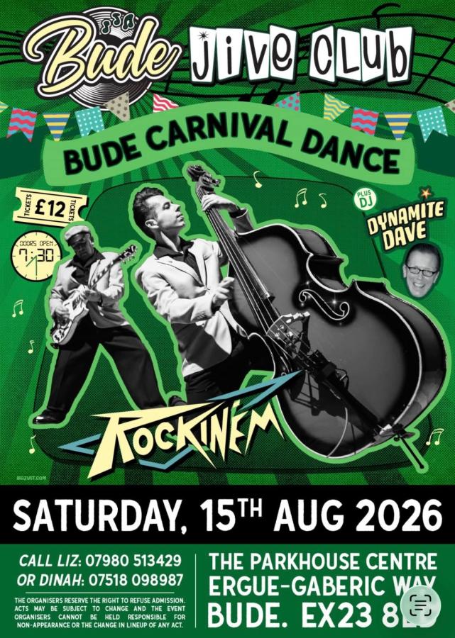 Bude Carnival Dance 2026 poster