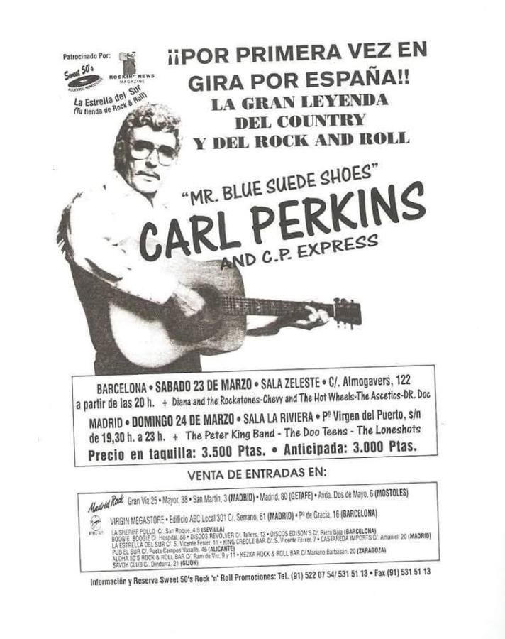 Carl Perkins & C.P. Express — Barcelona 1996 poster