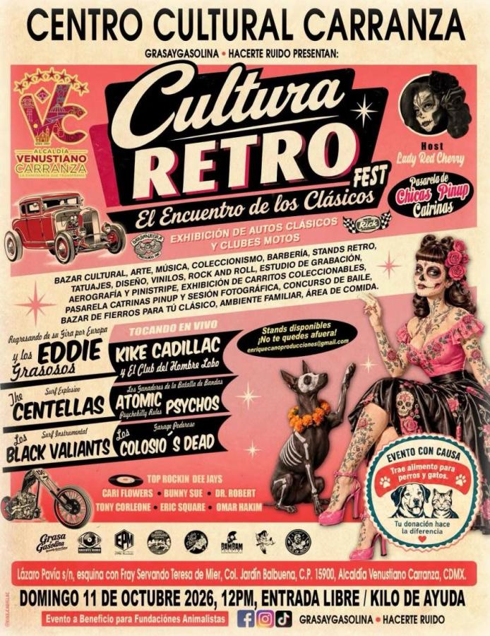 Cultura Retro Fest at the Centro Cultural Carranza poster