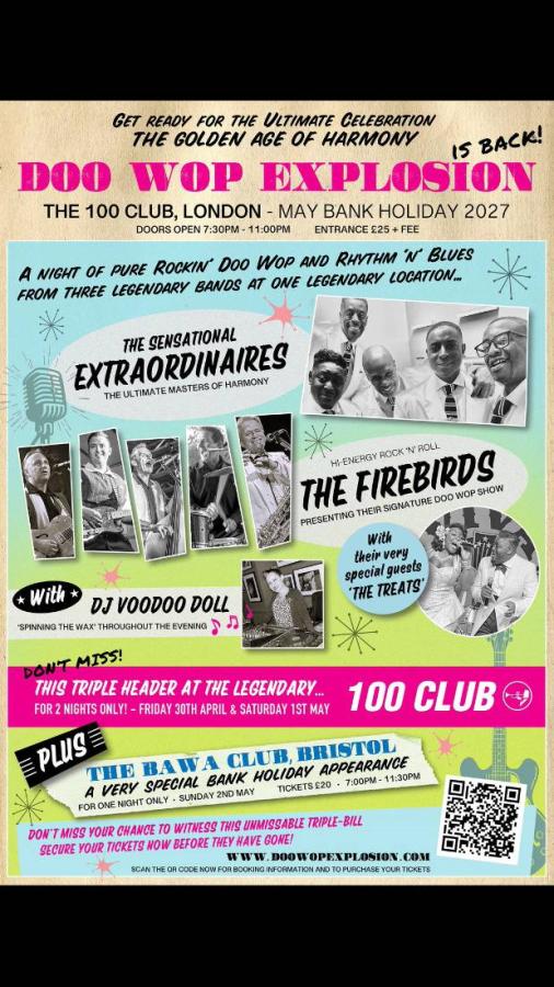 Doo Wop Explosion at the BAWA Club poster
