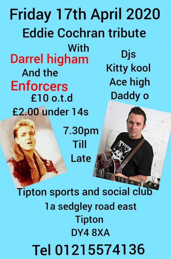 Eddie Cochran Tribute with Darrel Higham poster