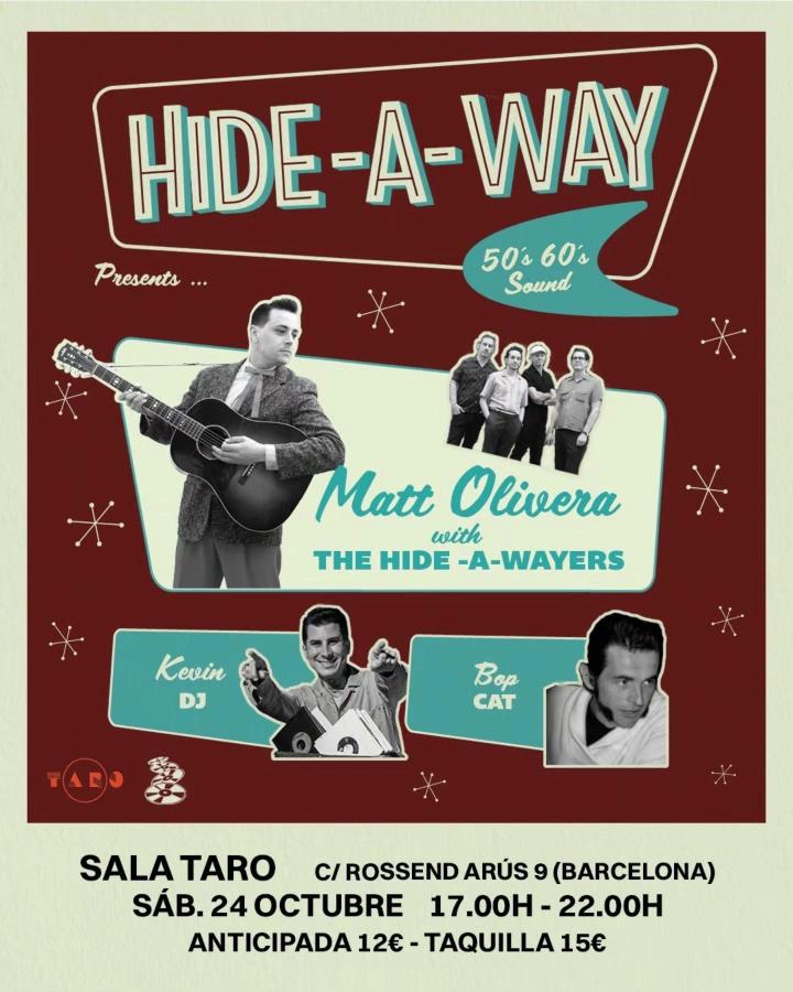 Hide-A-Way: Matt Olivera at Sala Taro, Barcelona poster