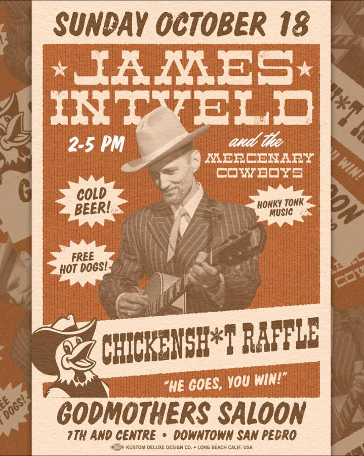 James Intveld & The Mercenary Cowboys at Godmothers Saloon poster