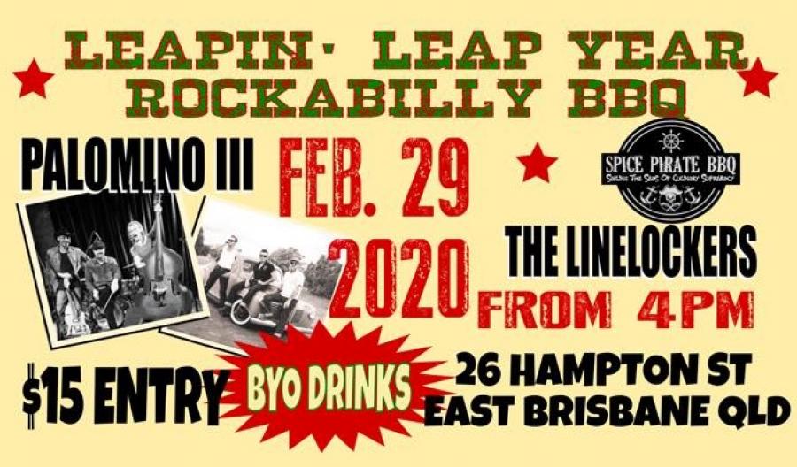 Leapin’ Leap Year Rockabilly BBQ poster