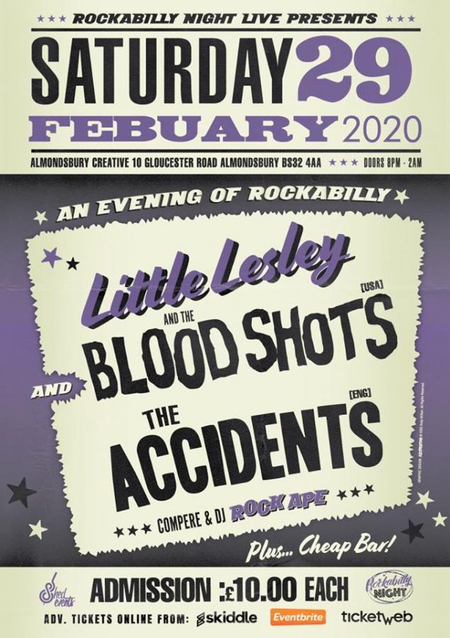 Little Lesley and The Bloodshots + The Accidents poster