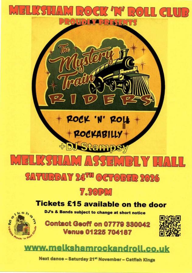 Mystery Train Riders at Melksham Assembly Hall poster