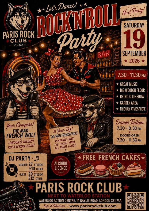 Paris Rock Club Rock'n'Roll Party poster