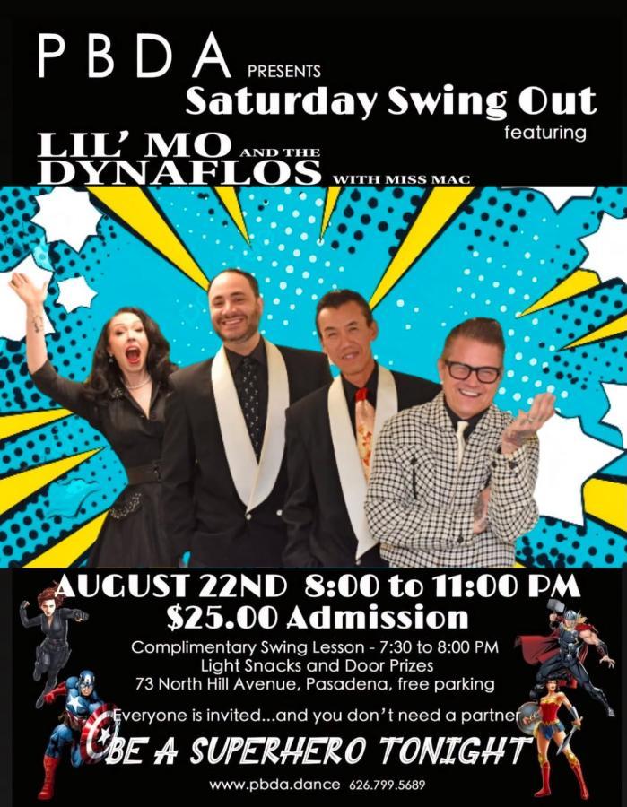 PBDA Saturday Swing Out with Lil' Mo and the Dynaflos poster