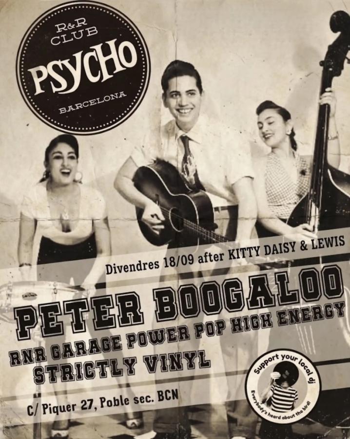 Peter Boogaloo at Psycho Rock & Roll Club poster