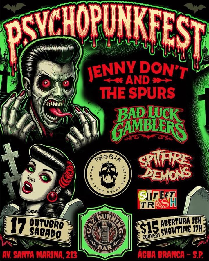 Psychopunk Fest at Gaz Burning Bar, São Paulo poster