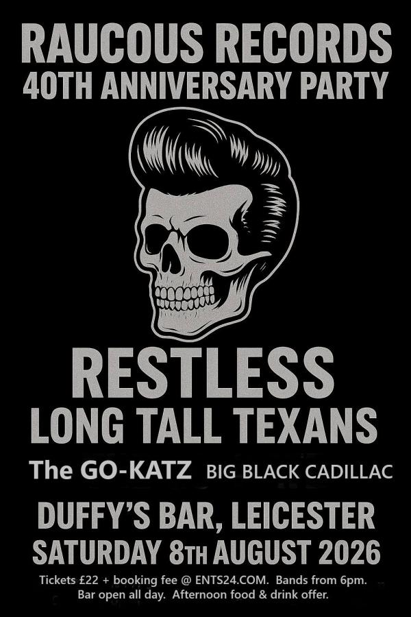 Raucous Records 40th Anniversary Party poster