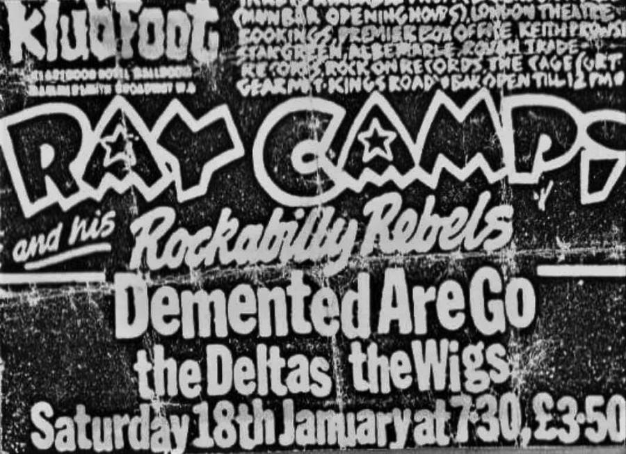 Ray Campi at the Klub Foot (January 1986) poster