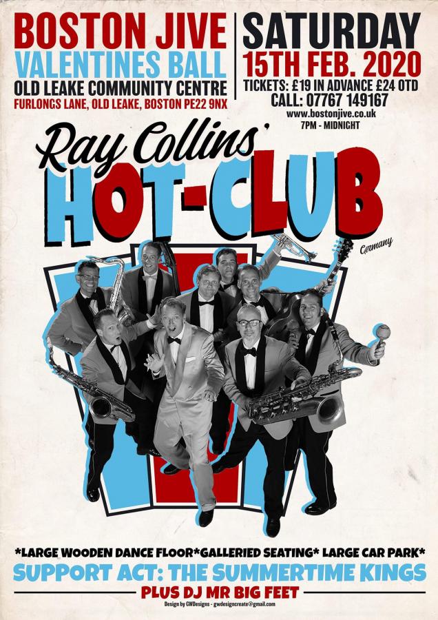 Ray Collins Hot Club - Boston Jive Valentines Ball poster