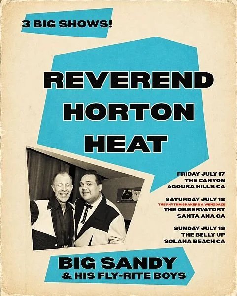 Reverend Horton Heat + Big Sandy & His Fly-Rite Boys at Belly Up poster