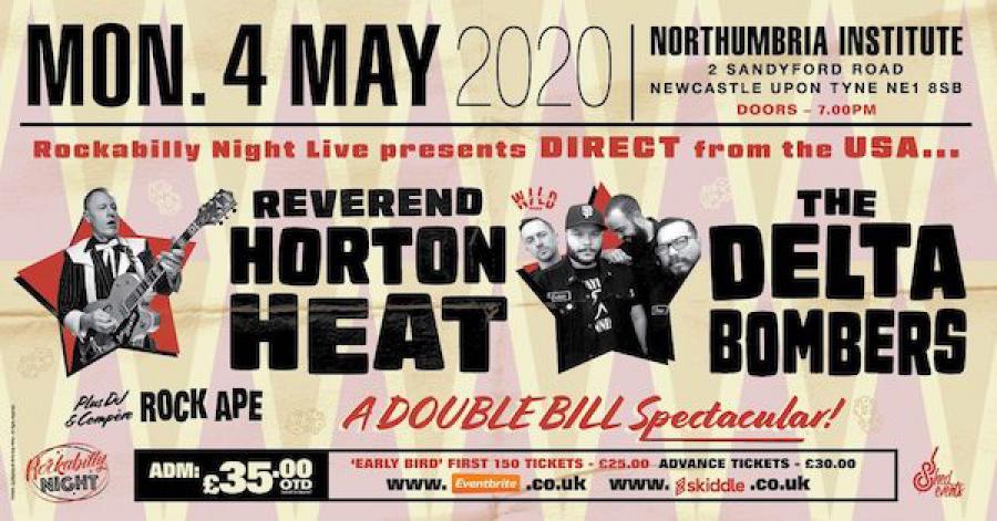 Reverend Horton Heat + Delta Bombers & Support from Red Hot Riot poster