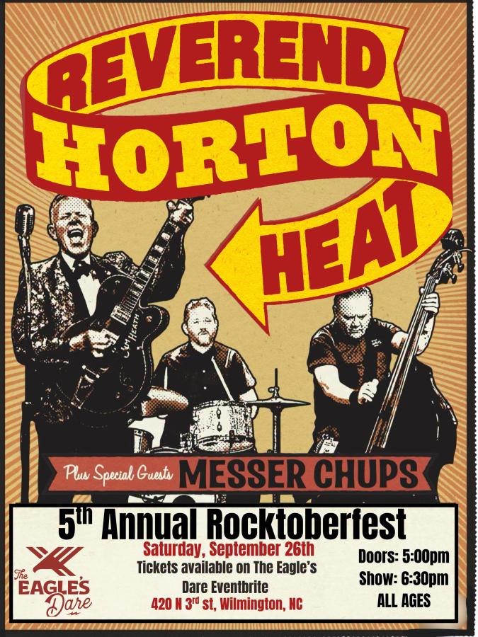 5th Annual Rocktoberfest - Reverend Horton Heat + Messer Chups poster