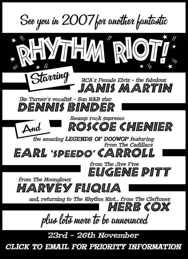 Rhythm Riot! 2007 poster