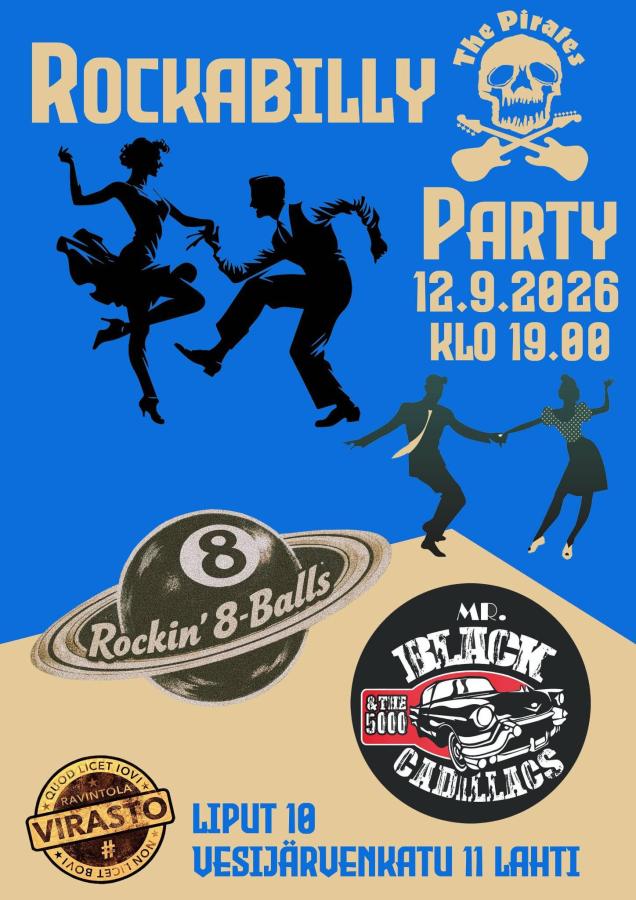 Rockabilly Pirates Party at Pub Virasto poster