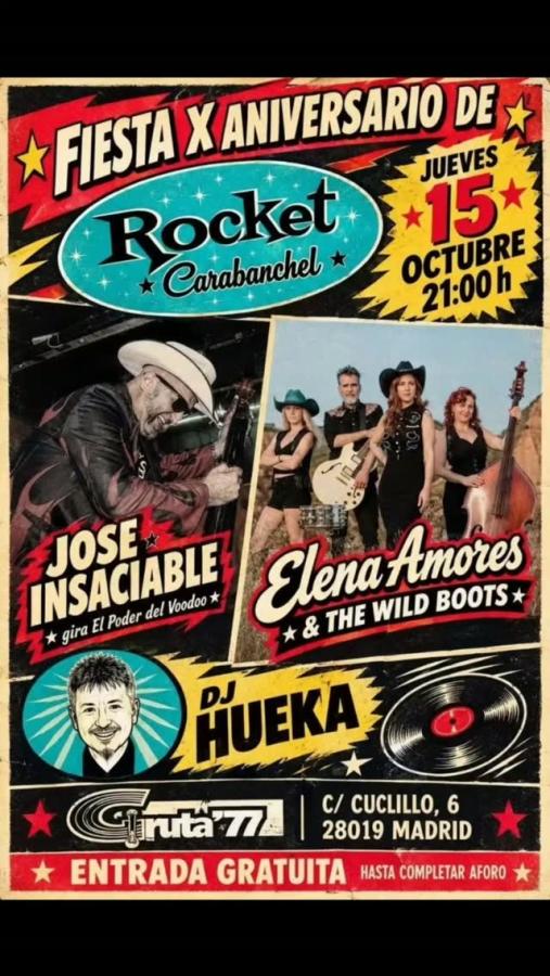 Rocket Carabanchel 10th Anniversary at Gruta77 poster