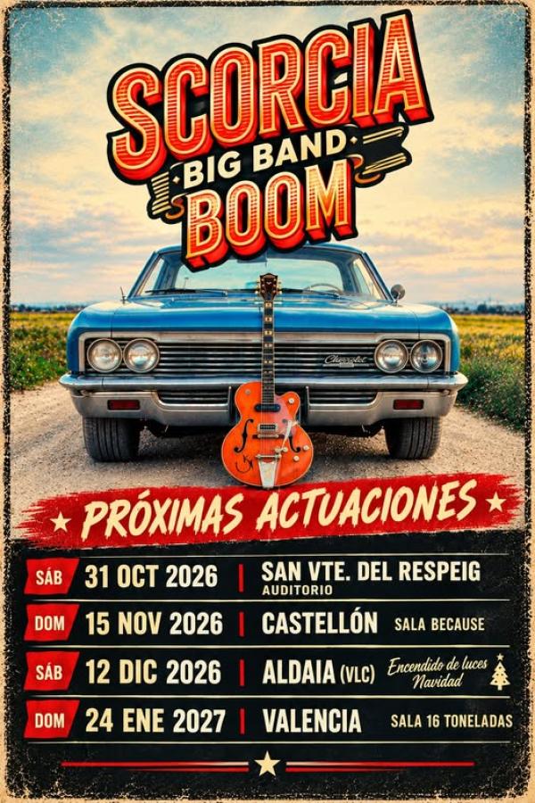 Scorcia Big Band Boom at Auditorio, San Vicente del Raspeig poster