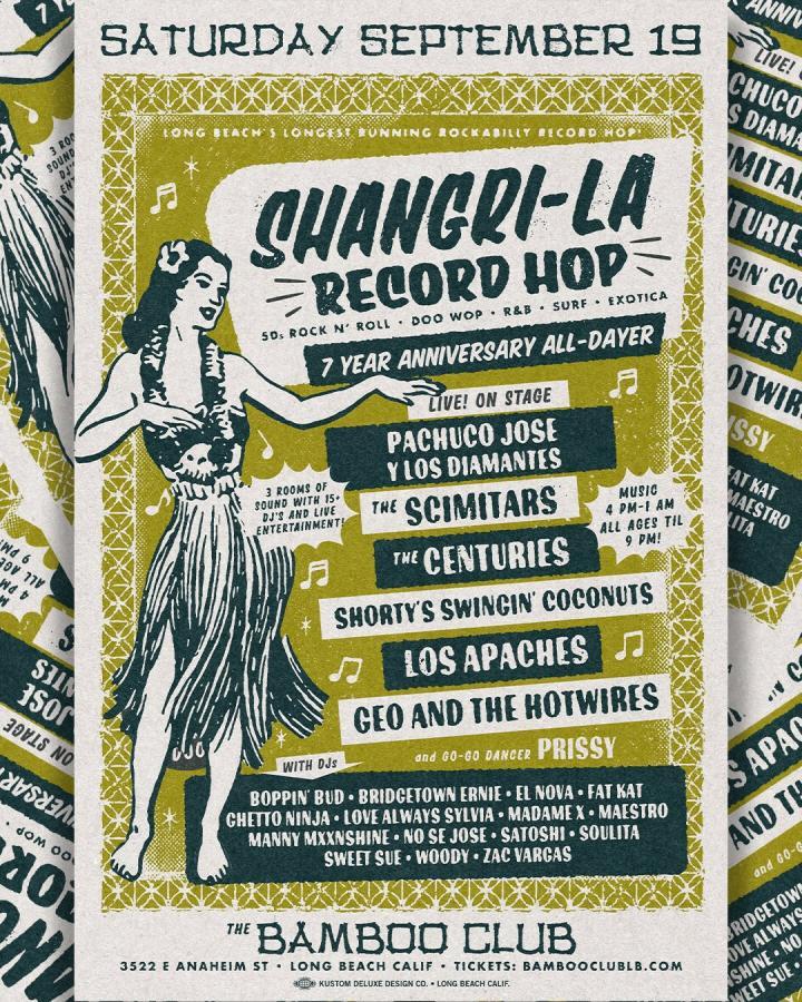 Shangri-La Record Hop 7th Anniversary All-Dayer poster