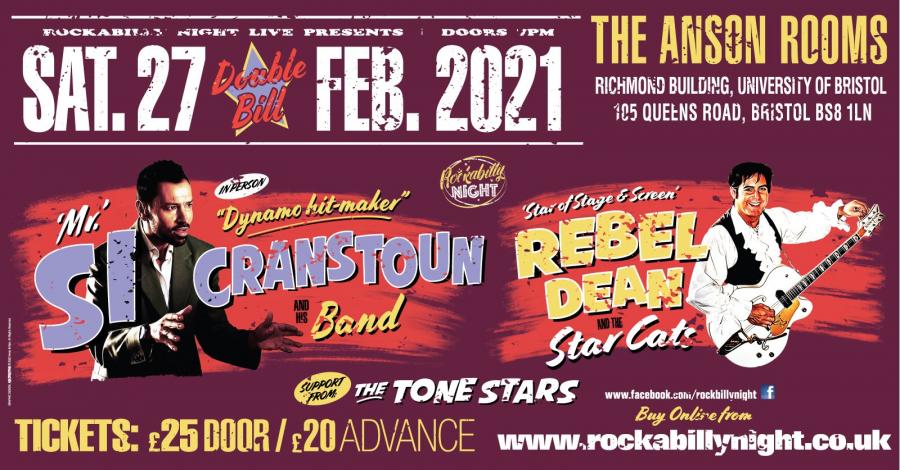 Si Cranstoun + Rebel Dean and the Star Cats poster