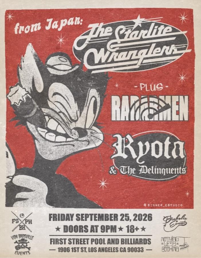 Starlite Wranglers + Radarmen at First Street Billiards, Los Angeles poster