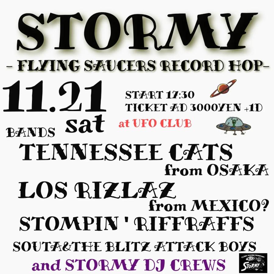 STORMY: Flying Saucers Record Hop at UFO Club, Tokyo poster