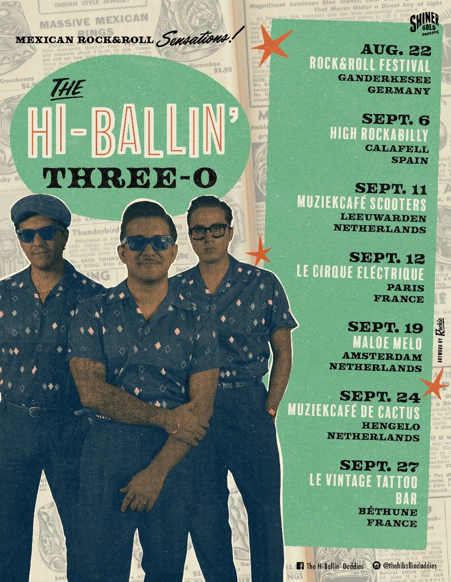 The Hi-Ballin' Three-O at Le Vintage Tattoo Bar, Béthune poster