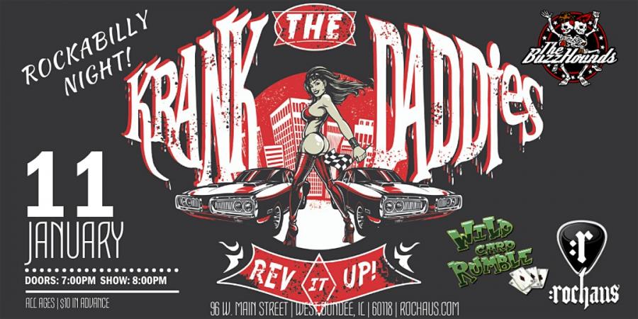 The Krank Dadddies + Buzzhounds + Wild Card Rumble poster