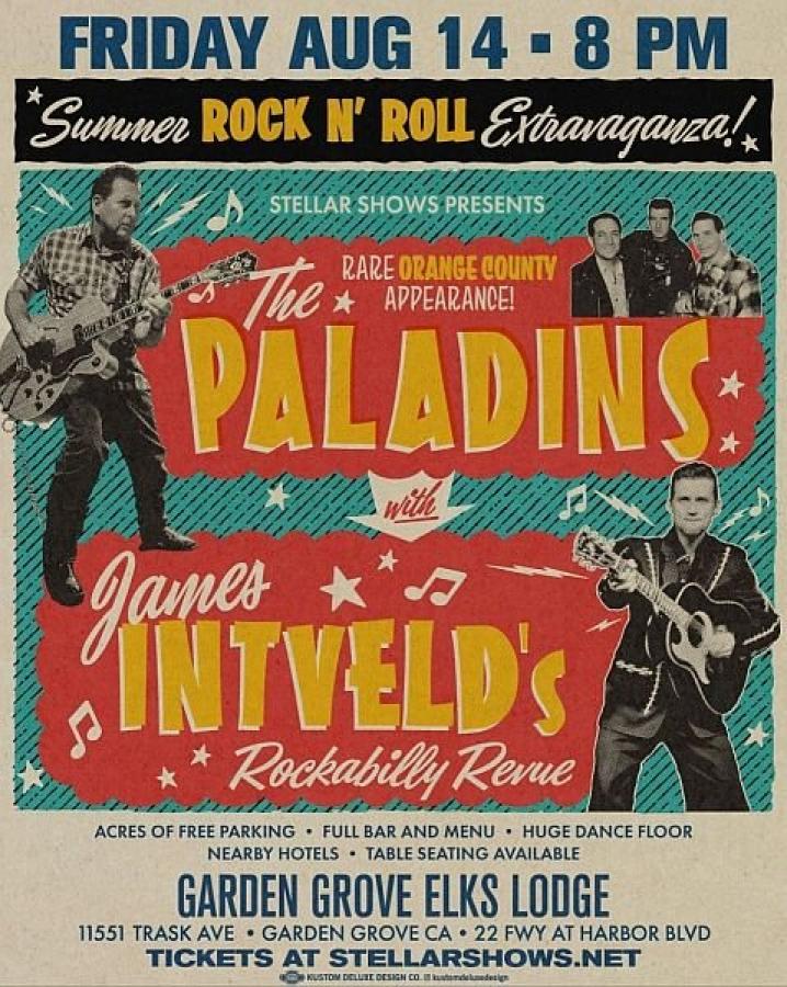 The Paladins / James Intveld's Rockabilly Revue poster
