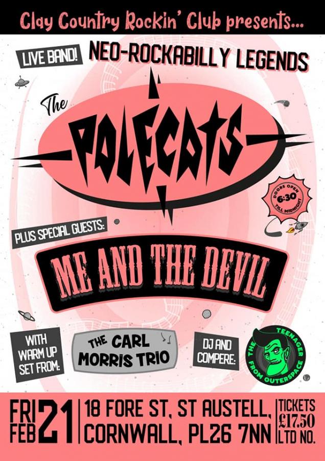 The Polecats @ Clay Country Rockin' Club poster