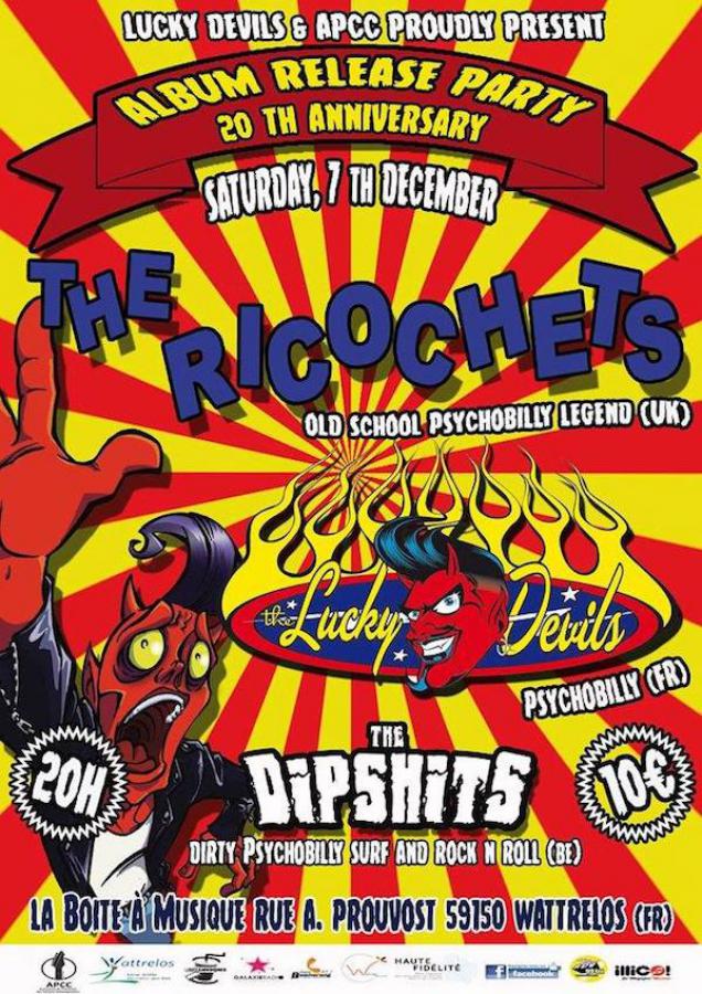 The Ricochets + The Lucky Devils + The Dipshits poster
