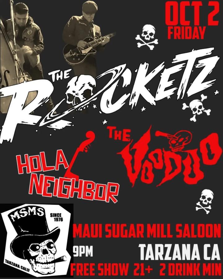 The Rocketz + The VooDuo at Maui Sugar Mill Saloon, Tarzana poster