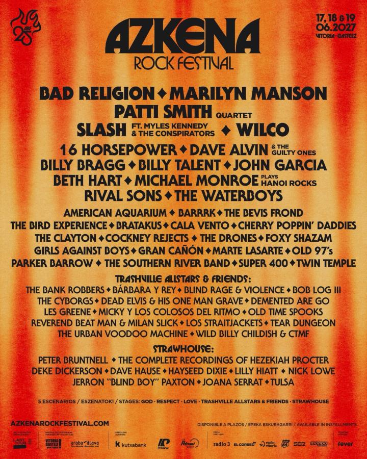Trashville at Azkena Rock Festival 2027 poster