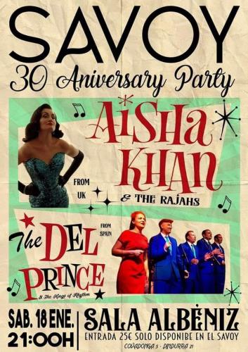 Aisha Khan & the Rajahs + The Del Prince at the Savoy Club