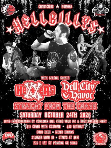 Hellbillys + The Hexxers at Characters, Pomona