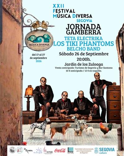 Jornada Gamberra: Los Tiki Phantoms at Jardín de los Zuloaga, Segovia
